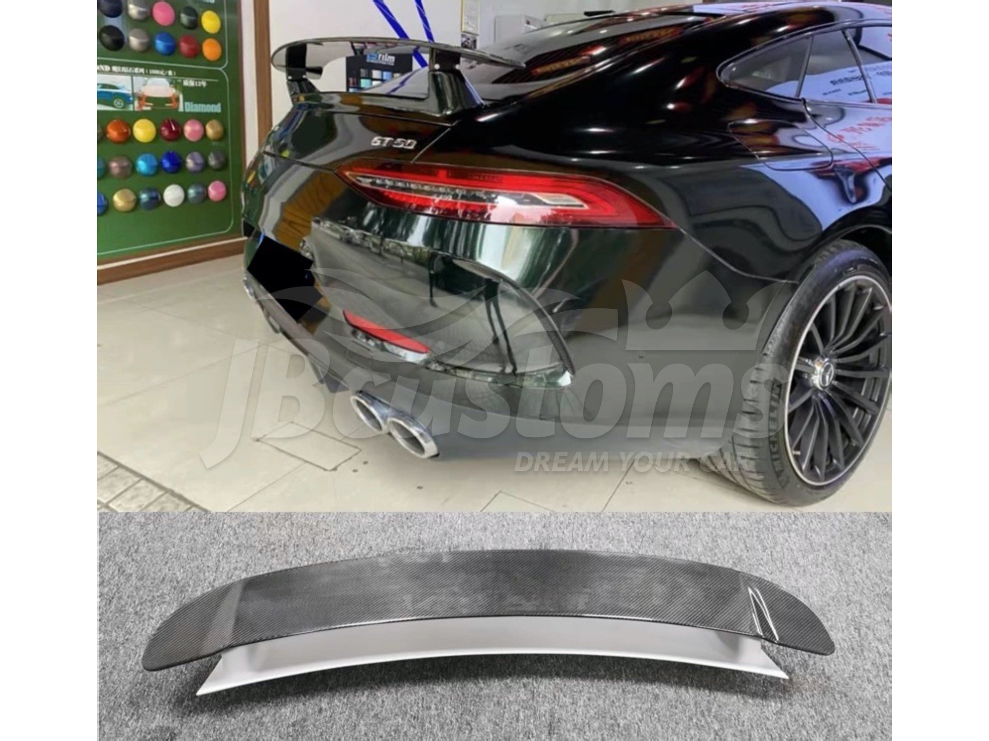 Jbcustoms Aler N Trasero Fibra De Carbono Amg Gt S X