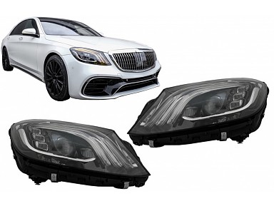 Full LED Headlights Mercedes-Benz S-Class Sedan W222 Facelift (2018-2019)