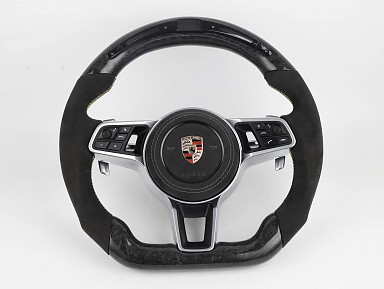 Volante Porsche Fibra de Carbono Forjado / Alcantara / LED (2011-2021)