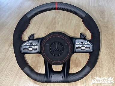 Volante Mercedes-AMG (2019-2020) Fibra de Carbono Mate / Alcantara