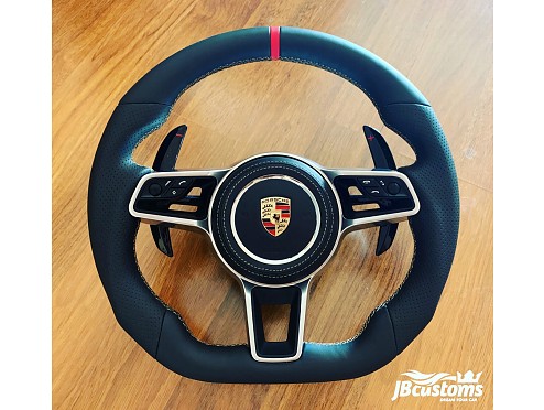Porsche Black Leather Steering Wheel (2011-2020)