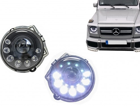 LED Headlights Mercedes-Benz G Class B W463 (1989-2012) With Halogen Headlights