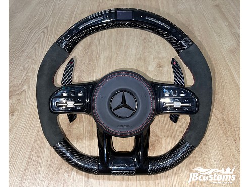 Steering wheel Mercedes-Benz AMG (2019-2020) Carbon Fiber / LED display