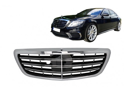 Front Grille Chrome AMG Badge Logo For Mercedes Benz S-class W222