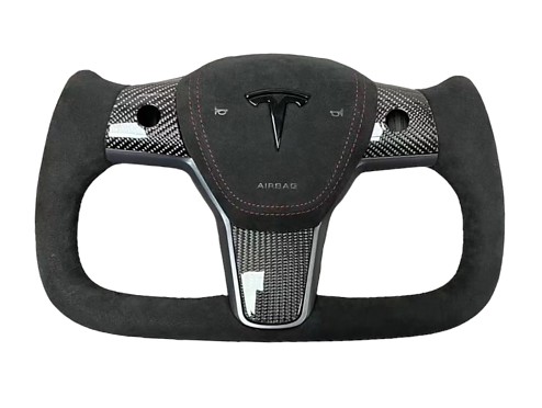Volante Tesla Model S de Fibra de Carbono Y Alcantara