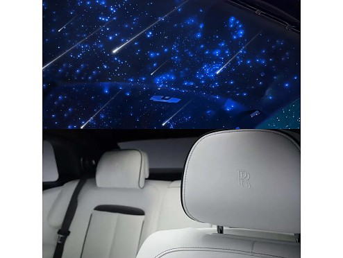 Starry Ceiling with Rolls-Royce Type RGB Fiber Optic Shooting Stars