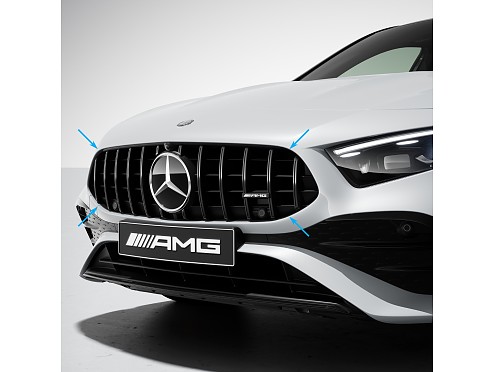 Original Gloss Black Panamericana Front Grille Mercedes-Benz A35 AMG Hatchback W177 Facelift (2023+)