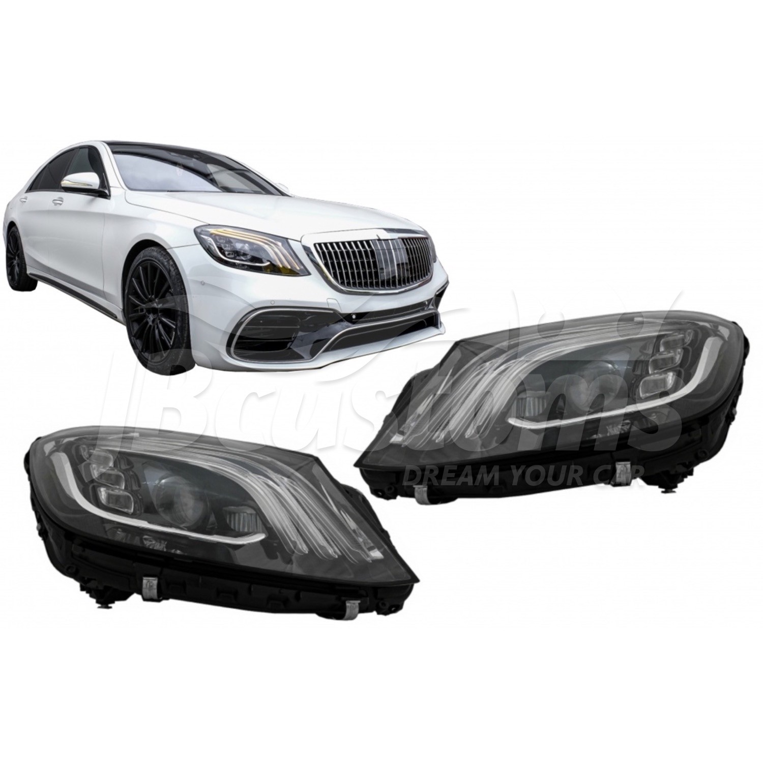 Mercedes s deals class headlights