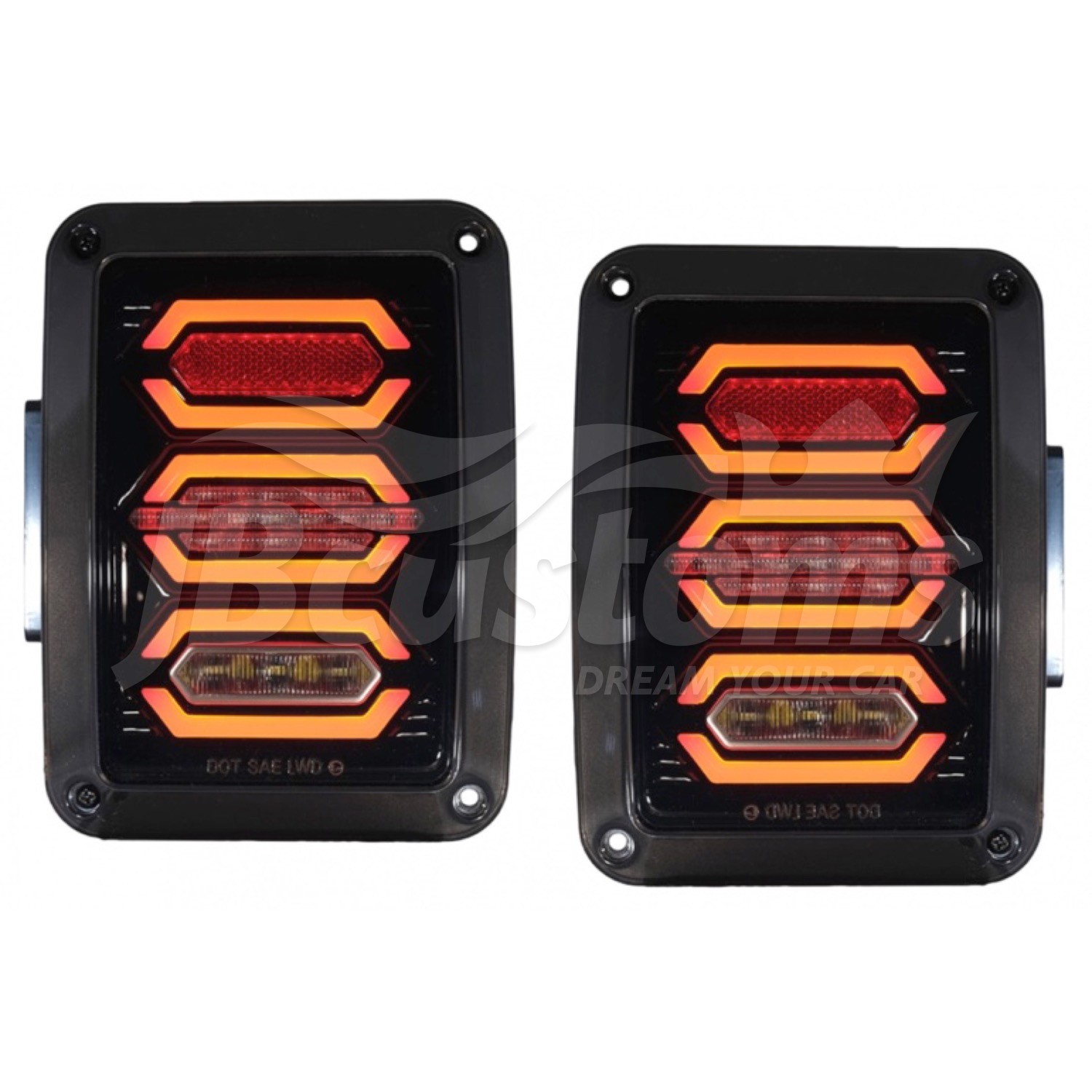 Taillights Smoked Full LED Jeep Wrangler JK (2007-2017)