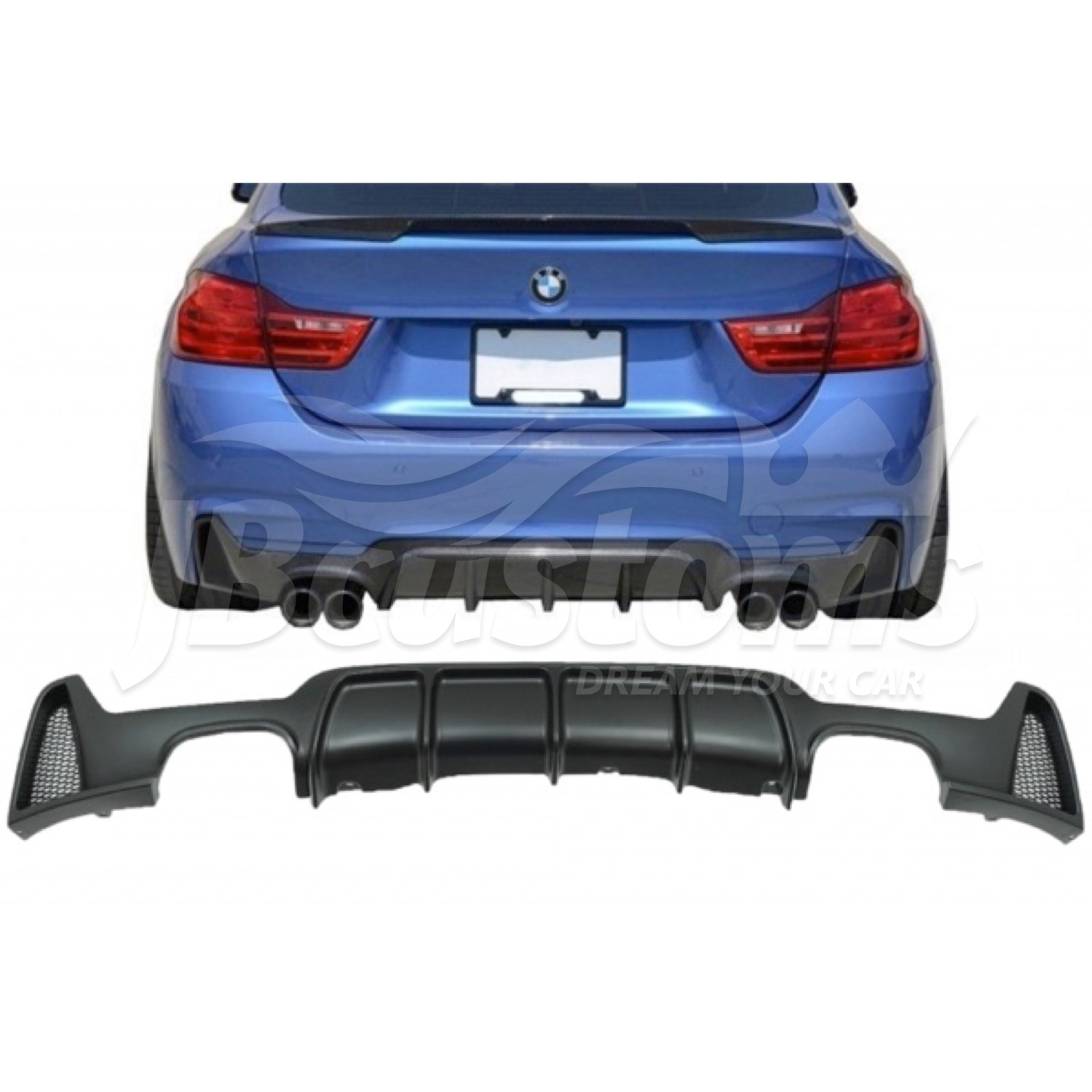 Rear Diffuser BMW 4 Series M-Performance Coupe F32 (2014-2019)