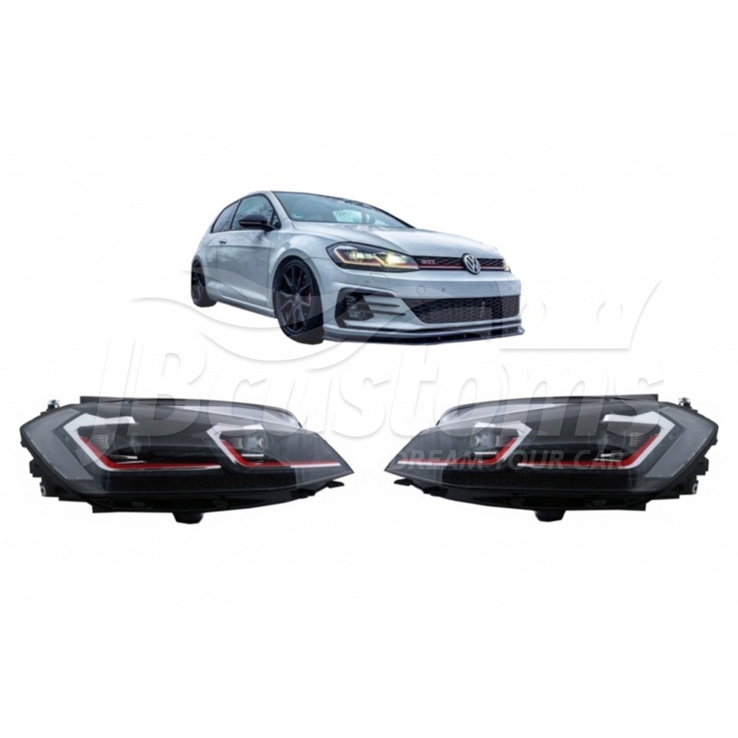 LED Headlights Volkswagen Golf GTI Hatchback 7.5 Facelift (2017-2019) (RHD)