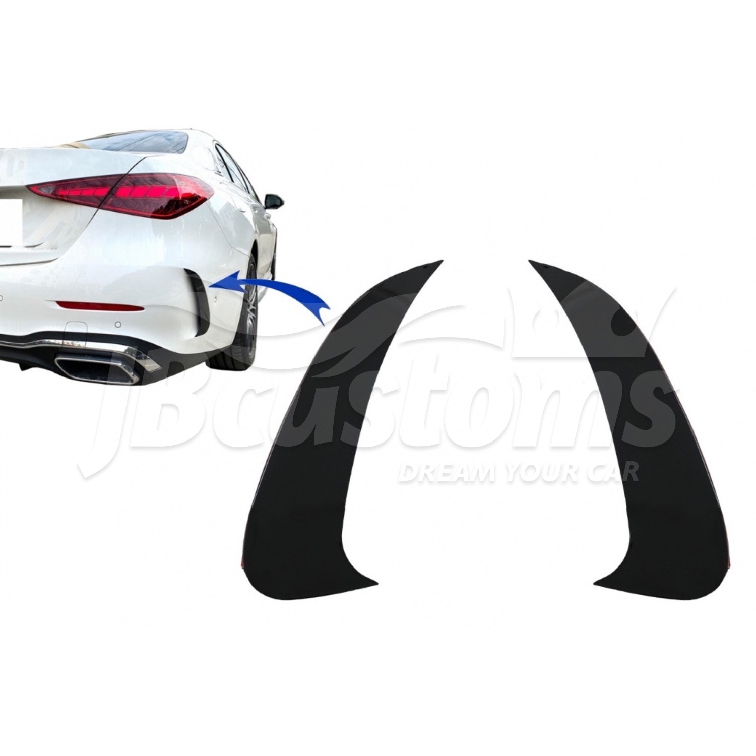 Rear Aero Flaps Mercedes-Benz C-Class Sedan W206 (2021+)
