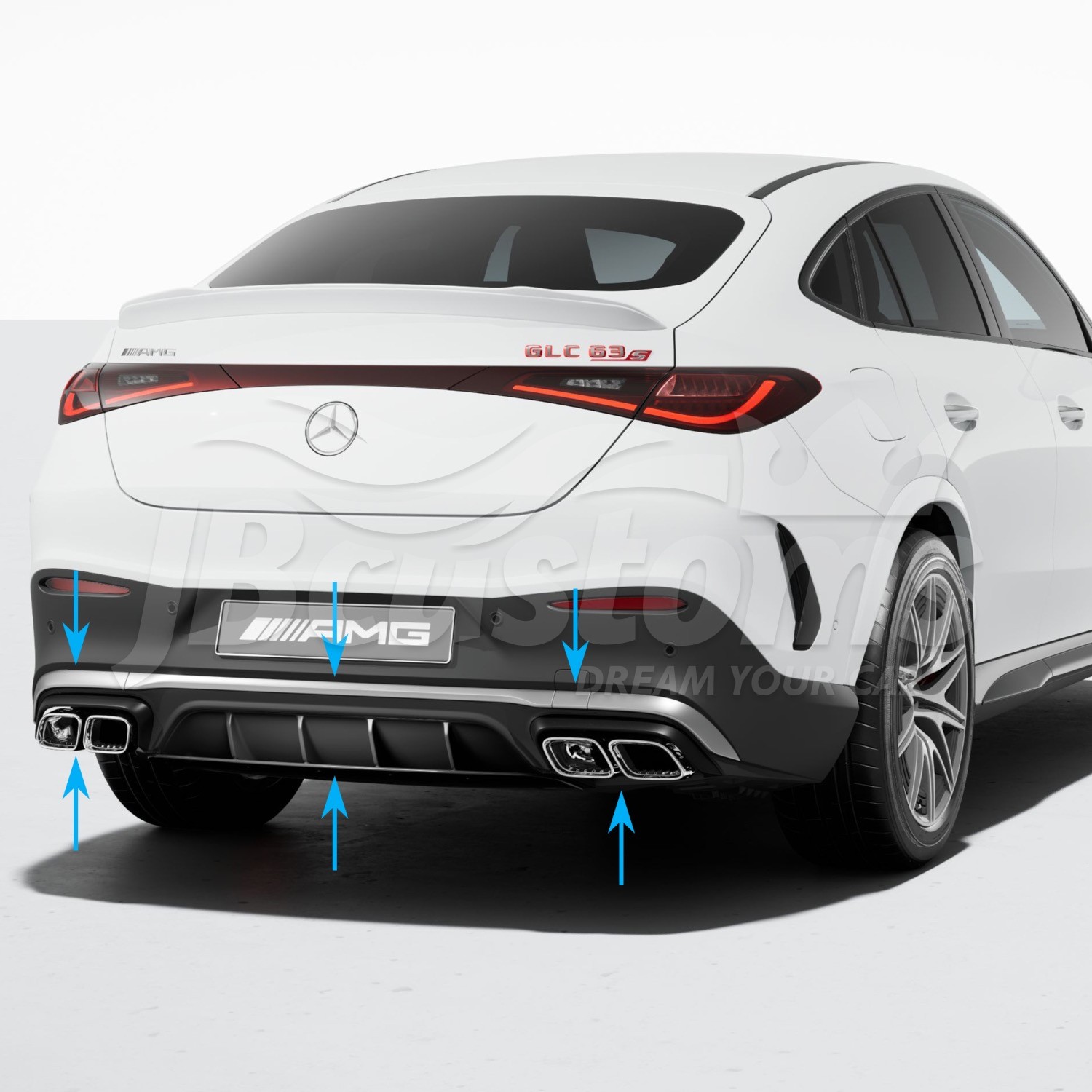 JBCustoms - Rear Diffuser GLC 43 AMG