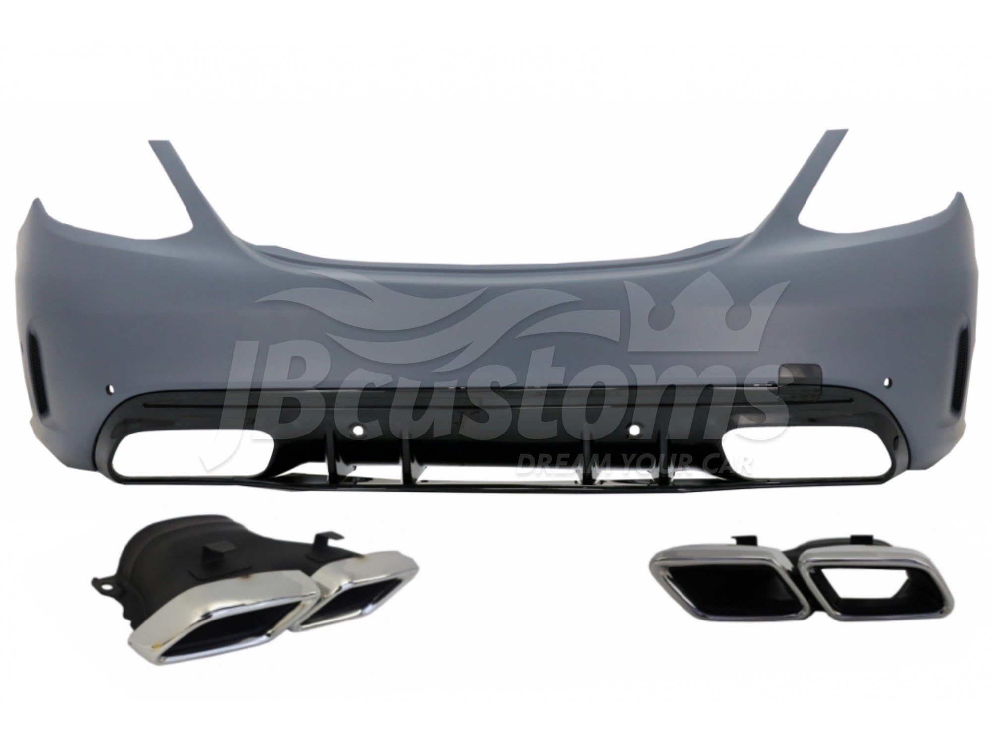 Rear Bumper Mercedes-AMG C63s Sedan W205 Facelift (2019-2020)