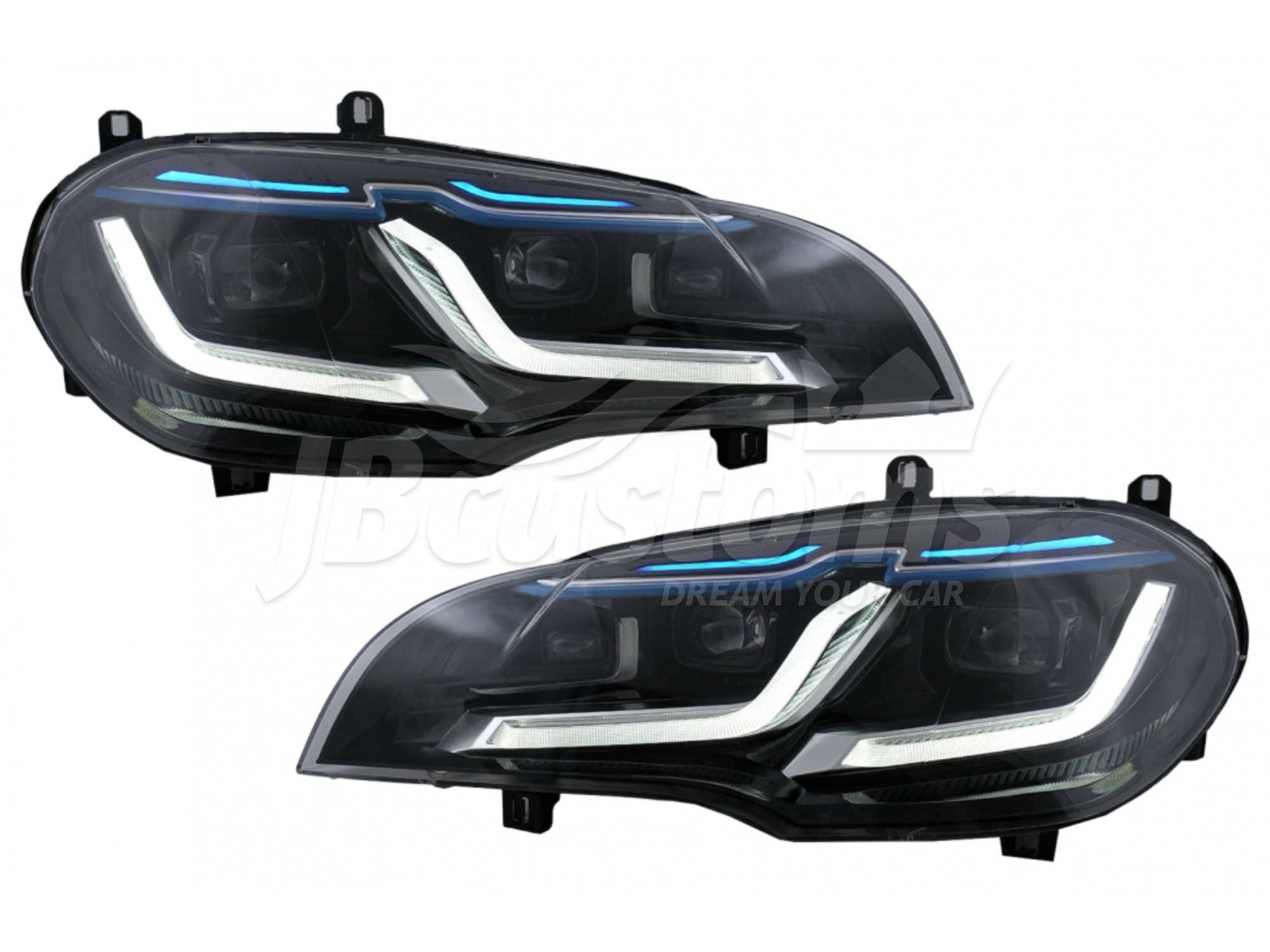 Full LED Headlights BMW 5 Series G30 LCI (2020-2023) for BMW X5 E70 (2007-2013)